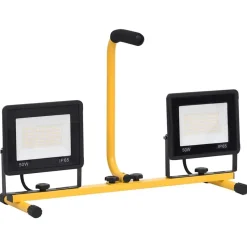 vidaXL LED-projektør med håndtag 2x50 W varm hvid