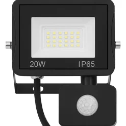 vidaXL LED-projektør med sensor 20 W varm hvid