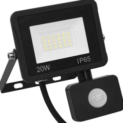 vidaXL LED-projektør med sensor 20 W varm hvid