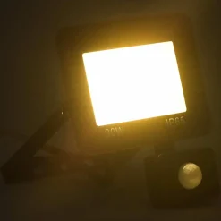 vidaXL LED-projektør med sensor 30 W varm hvid
