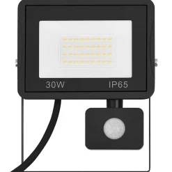 vidaXL LED-projektør med sensor 30 W varm hvid