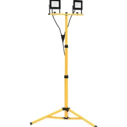 vidaXL LED-projektør med stativ 2x30 W varm hvid