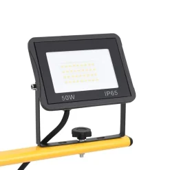 vidaXL LED-projektør med stativ 2x50 W varm hvid