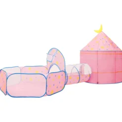 vidaXL legetelt til børn med 250 bolde 301x120x128 cm pink