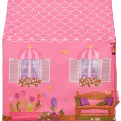 vidaXL legetelt til børn 69x94x104 cm med 250 bolde pink