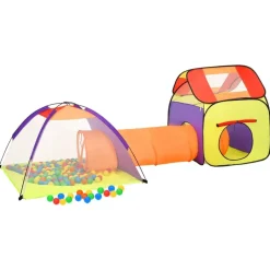 vidaXL legetelt til børn 338x123x111 cm 250 bolde flerfarvet
