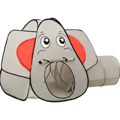 vidaXL legetelt til børn 174x86x101 cm 250 bolde elefant grå