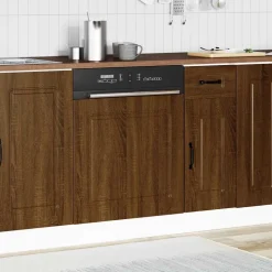 vidaXL låge til opvaskemaskine Kalmar 60x1,5x57 cm brun egetræsfarve