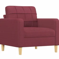vidaXL lænestol 60 cm stof vinrød