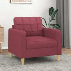 vidaXL lænestol 60 cm stof vinrød