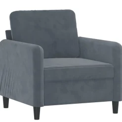 vidaXL lænestol 60 cm velour mørkegrå