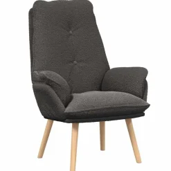 vidaXL lænestol Mørkegrå 69 x 74 x 93 cm Sherpa-stof