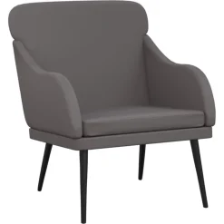 vidaXL lænestol 63x76x80 cm kunstlæder grå