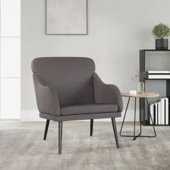 vidaXL lænestol 63x76x80 cm kunstlæder grå