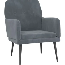 vidaXL lænestol 62x79x79 cm velour mørkegrå