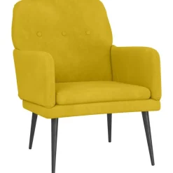 vidaXL lænestol 62x79x79 cm velour gul