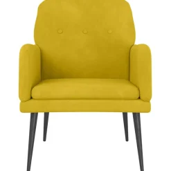 vidaXL lænestol 62x79x79 cm velour gul