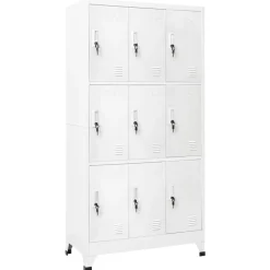 vidaXL lockerskab med 9 rum 90x45x180 cm grå