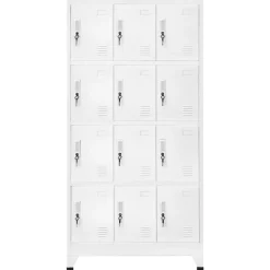 vidaXL lockerskab med 12 rum 90x45x180 cm