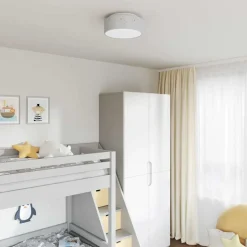 vidaXL Loftlampe med spotlights Grå 30 x 30 x 13,5 cm Stof