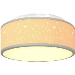 vidaXL Loftlampe med spotlights Grå 30 x 30 x 13,5 cm Stof