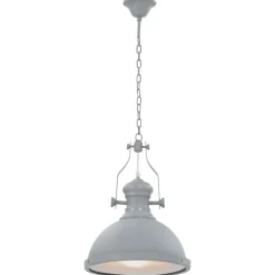 vidaXL loftslampe rund E27 grå