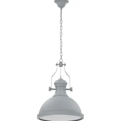 vidaXL loftslampe rund E27 grå