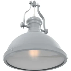 vidaXL loftslampe rund E27 grå