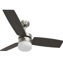 vidaXL loftventilator med lys og fjernbetjening 108 cm mørkebrun