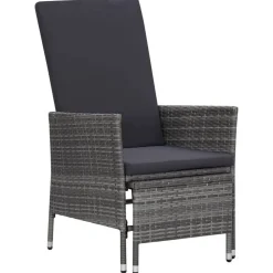 vidaXL loungesæt til haven 2 dele med hynder polyrattan grå