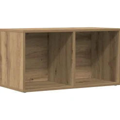 vidaXL LP opbevaringskasse 69,5x34x36 cm konstrueret træ kunsteg