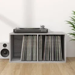 vidaXL lp-reol 71x34x36 cm konstrueret træ grå sonoma-eg