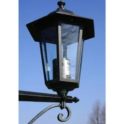 vidaXL lygtepæl med 3 arme 215 cm aluminium mørkegrøn/sort