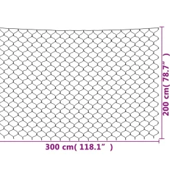 vidaXL lysnet 3x2 m 204 LED'er inde/ude varmt hvidt lys