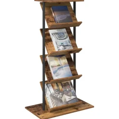 vidaXL Magasin Rack Gammelt træ 68 x 40 x 123.5 cm Konstrueret træ