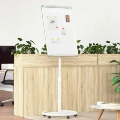 vidaXL Magnetisk whiteboard Grå og Hvid 62 x 62,5 x 197 cm EPS