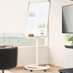 vidaXL Magnetisk whiteboard Grå og Hvid 62 x 62,5 x 197 cm EPS