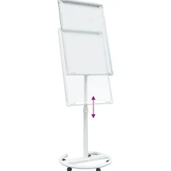 vidaXL Magnetisk whiteboard Grå og Hvid 62 x 62,5 x 197 cm EPS
