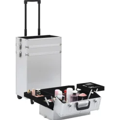 vidaXL makeupkuffert aluminium sølvfarvet