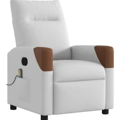 vidaXL massagestol stof skygrå