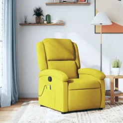 vidaXL massagestol velour gul