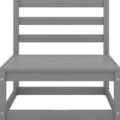 vidaXL midterdel til havesofa m. antracitgrå hynder massivt fyrretræ