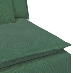 vidaXL modulopbygget sofaarmlænsendemodul med hynder 100 cm mørkegrøn
