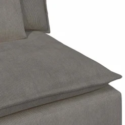 vidaXL modulopbygget sofaarmlænsendemodul med hynder 100 cm lysegrå
