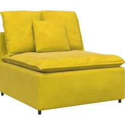 vidaXL modulopbygget sofacentermodul med hynder 100 cm gul