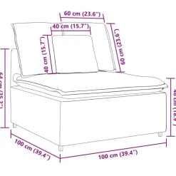 vidaXL modulopbygget sofacentermodul med hynder 100 cm gul
