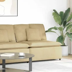 vidaXL modulopbygget sofacentermodul med hynder 100 cm grågrøn