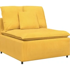 vidaXL modulopbygget sofacentermodul med hynder 100 cm lysegul