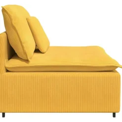 vidaXL modulopbygget sofacentermodul med hynder 100 cm lysegul