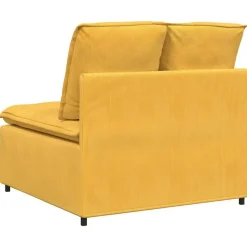 vidaXL modulopbygget sofacentermodul med hynder 100 cm lysegul